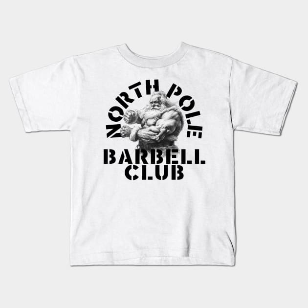 North Pole Barbell Club 2 Kids T-Shirt by ScottLeechShirts